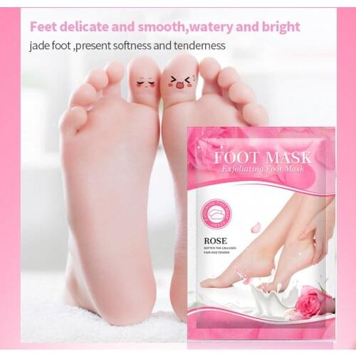 Rose Foot Peel Mask Peeling Calluses Dead Skin Exfoliating Foot Mask Repair Rough Heels Moisturizing Foot Mask