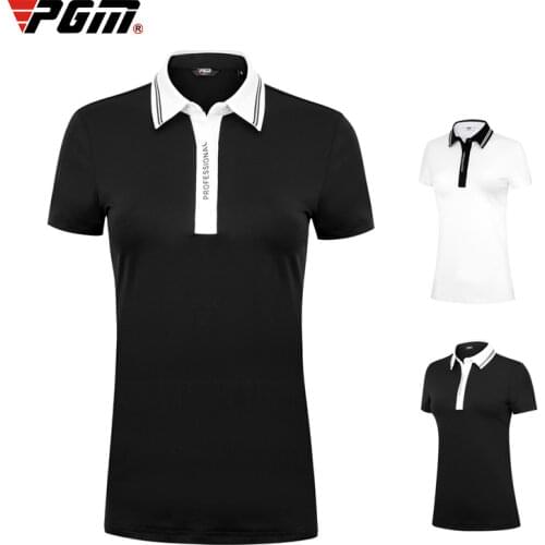 PGM 2021 Golf Shirts for Mens Short Sleeve Mesh Breathable Shirt Sport Golf Wear Man Turn Down Collar Tennis T Shirt YF279