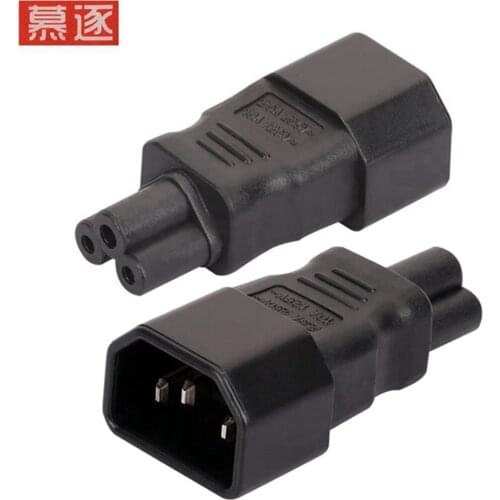 Pin AC conversion plug IEC320 C14 to C5 three round hole plum tail power plug DUP chassis service