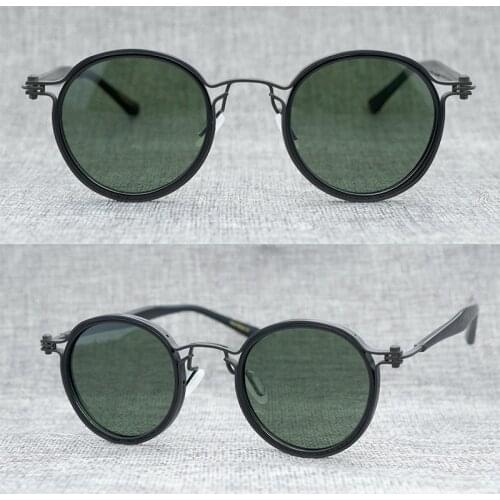 2020 new retro small round frame sunglasses trend anti-ultraviolet eye protection small glasses