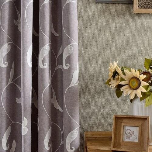 Modern Simple Cotton Linen Cotton Thread Embroidery Curtains for Living Room Bedroom Study Room Chinese Curtains Decoration