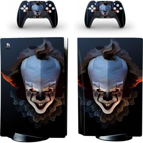 Pennywise PS5 Standard Disc Edition Skin Sticker Decal Cover for PlayStation 5 Console & Controller PS5 Skin Sticker Vinyl