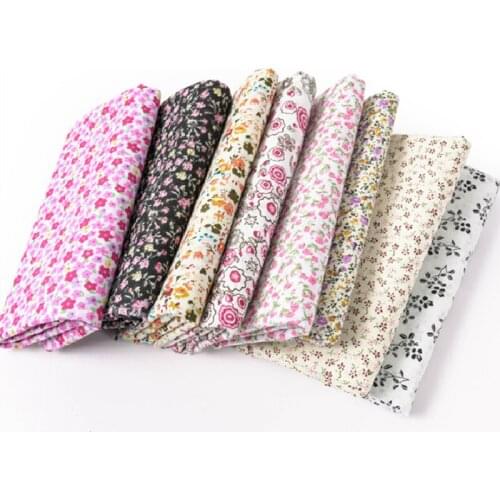 Thin Pastoral Floral Printed Cotton Fabric By Half Meter Sewing for Clothes Doll Tablecloth Deco DIY Patchwork Handmade Material