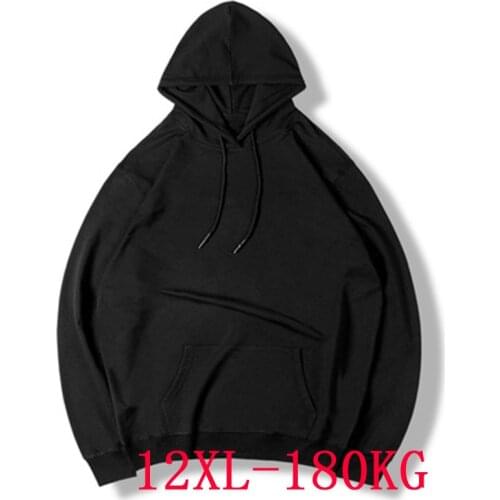 Mens large size hoodie large size sweatshirt 5XL 6XL 7XL 8XL 9XL 10XL 11XL 12XL long sleeve loose warm boy sportswear