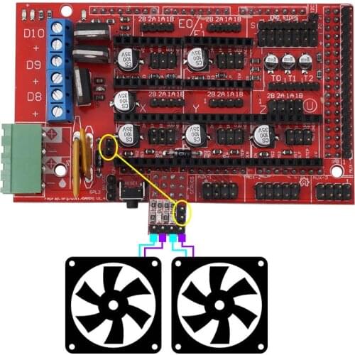 Enhanced Max 20V 3D Printer Part RAMPS 1.4 RRD Fan Extender Expansion Module for 3D Printer JR Deals