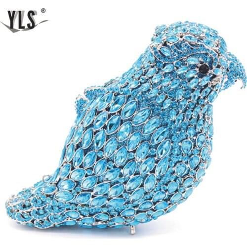 Vintage Women Handbag Clutch Fashion Wholesale Bird Rhinestone Clutches And Purses Weddding Bridal Purse YLS-A25