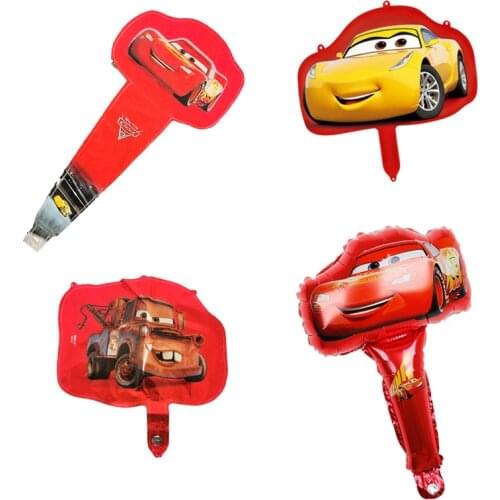 10pcs Mini Mcqueen car foil balloons Disney balloon Baby shower boy love Racing car globos birthday party decorations kids toys