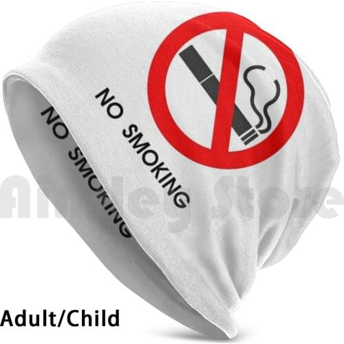 No Smoking Beanies Knit Hat Hip Hop No Smoking Sign Smoking Not Allowed No Dont Smoke Smoke