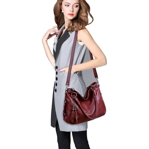 Ladies Crossbody Hand Tote Bags for Women 2021 Soft Leather Tassel Luxury Handbags Women Bags Designer Handbags High Quality