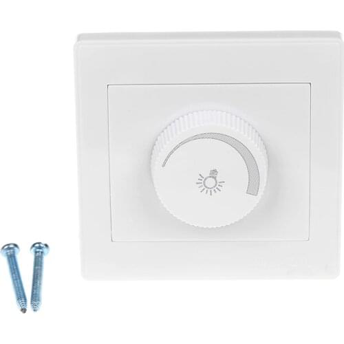 1Set Elegant White 220V Light Dimmer Switch Adjustable Brightness Controller Filament Lamp Brightness Controller Dimmer