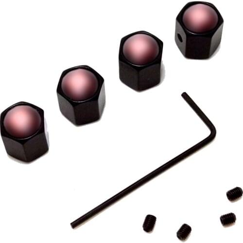 10Set Cool Black Caps Anti-Theft Locking Tire air valve caps For Mixed LOGO Order #J-4759