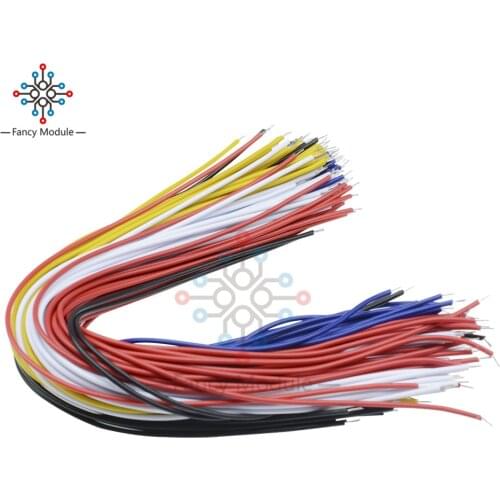100PCS 20CM New Solderless Flexible Breadboard Jumper wires Cables Bread plate line Colors Two Ends Tin-plated