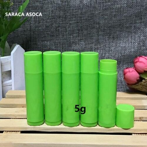 100pcs/lot 5g Plastic Lipstick Tube Refillable Bottles 5ml Empty Lip Balm Tube For Cosmetic Packing