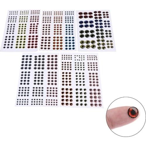 183Pcs/72Pcs Fly Tying Streamers Baitfish Wood Plastic Lure Popper DIY Eyes Holographic 2D 3D 4D 5D Fish Eyes