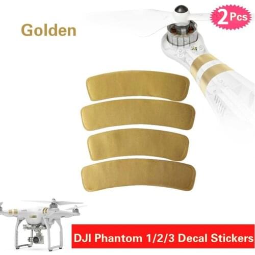 2 Pcs DJI Golden / Silver / Red Decal Stickers Universal Housing Decorate Identifying Sticker For DJI Phantom 3 Series