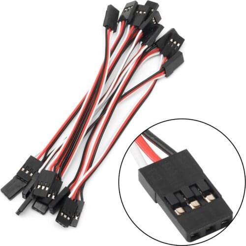 2018 New 10Pcs 10cm Quadcopter Extension Servo Futaba Lead JR Male To Male Wire Cable RC Baby Kids Child Gifts Parts