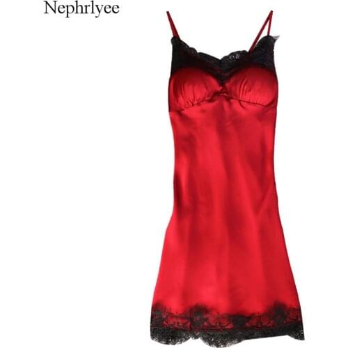 2021 New Summer Sexy Night Dress Lace Nightgowns Womens New Lingerie Backless V-neck Nightwear Silk Nightdress Homewear SLP256