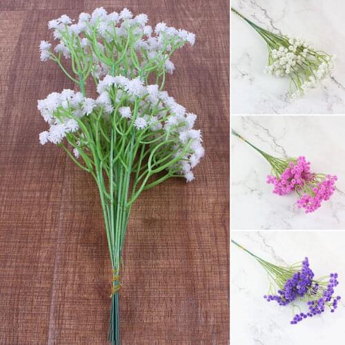 2021 New Year Home Decoration Gypsophila Artificial Flowers White Branch High Quality Babies Breath Fake Flowers Long Bouquet