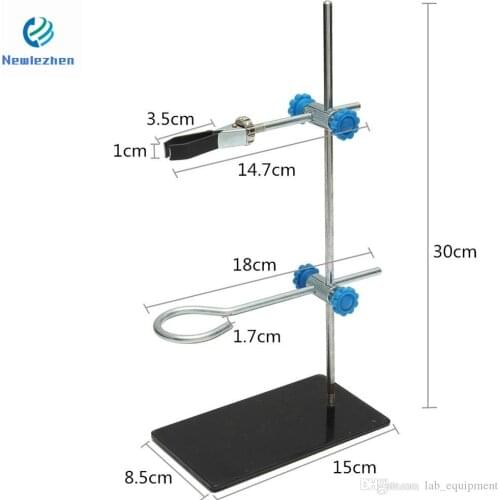 5pcs/Portable 30cm retort stand iron stand with clamp clip laboratory ring stand chemical equipment flask clamp