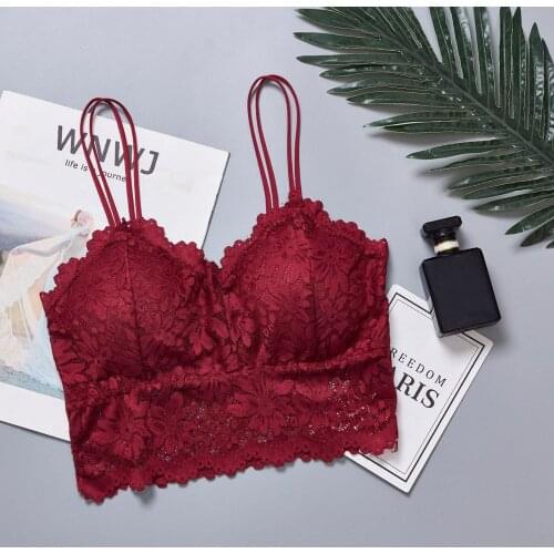 3PC Women Sexy Bra Top Solid Vest Lace Seamless Breathable Push Up Top Underwear Sport sleep Bra Tops Breathable Padded Bra