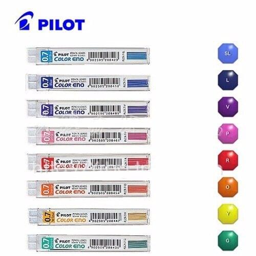 8 x Pilot Color Eno Mechanical pencil lead Refills, PLCR-7 8 colors