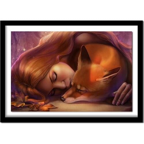 Diamond Embroidery Fox 5D Diamond Painting Cross Stitch Needlework Diamond Animals Full Drill Rhinestone Decor Paintings