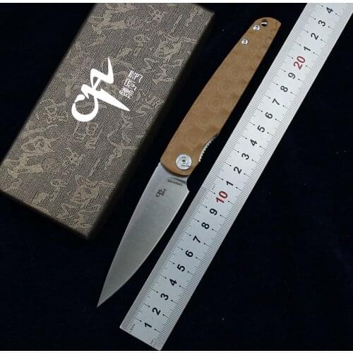 CH Original CH3541 Folding knife D2 blade G10 steel handle outdoor camping Tactics hunting pocket fruit kitchen Knives EDC tools