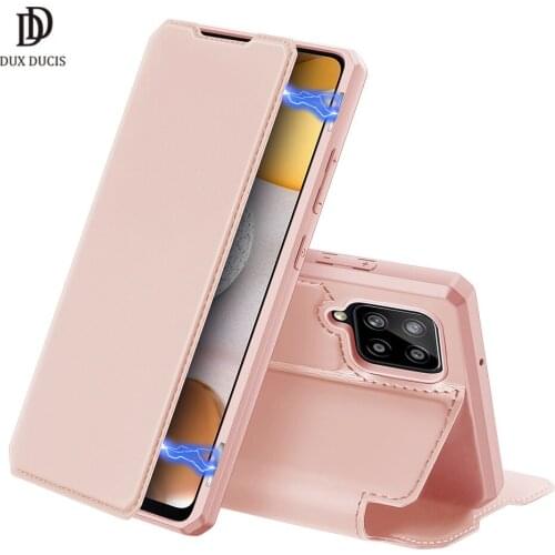 For Samsung Galaxy A22 5G Case DUX DUCIS Skin X Series Leather Wallet Case Flip Case Magnetic Closure Super Fashion Top PU+TPU
