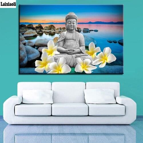 Diy diamond painting cross stitch kits "Lotus Buddha Nature" embroidery diamond mosaic puzzles 3pictures,handicraft home crafts