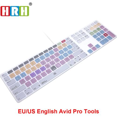 HRH Avid Pro Tools Hotkey Shortcut Keyboard Cover Skin For Apple Numeric Keypad Wired USB for iMac G6 Desktop PC