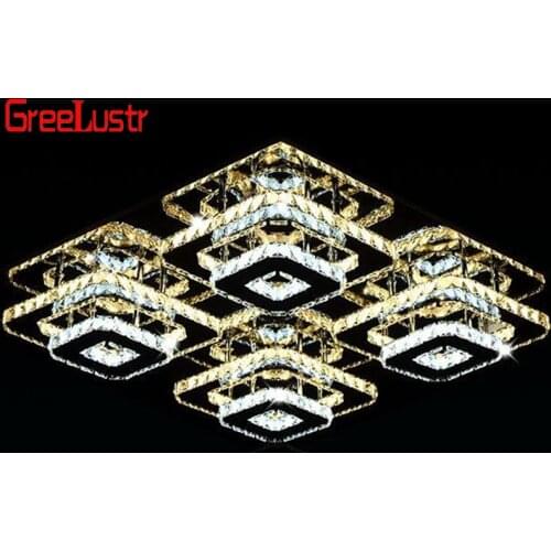 K9 Crystal Led Ceiling Lamp Modern Ceiling Chandelier Rectangle Led Lights For Room Decoration Lighting Fixtures Lamps Kitchen