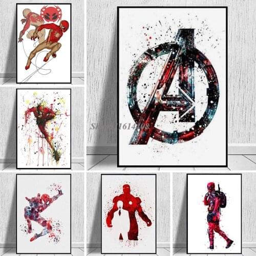 Canvas Painting Disney Classic Marvel Superhero Anime Movie Captain America Poster Print Wall Art Picture Home Living Room Decor