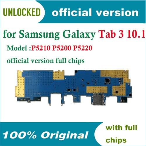 Original Unlocked For Samsung Galaxy Tab 3 10.1 P5210 P5200 WIFI version Motherboard Logic Mother board Circuit Board MB Plate