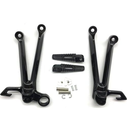 Motorcycle Black Rear Passenger Foot Pegs Bracket Fit For Suzuki GSX-R1000 GSXR1000 2005-2006