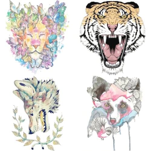 ZOTOONE Animal Watercolor stickers for iron transfer clothes DIY accessory t-shirt dresses washable heat transfer