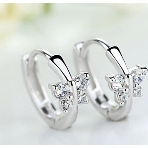 New Butterfly Earrings Ladies Fashion All-match Inlaid Zircon Earrings Prom Gift Jewelry Earrings for Women