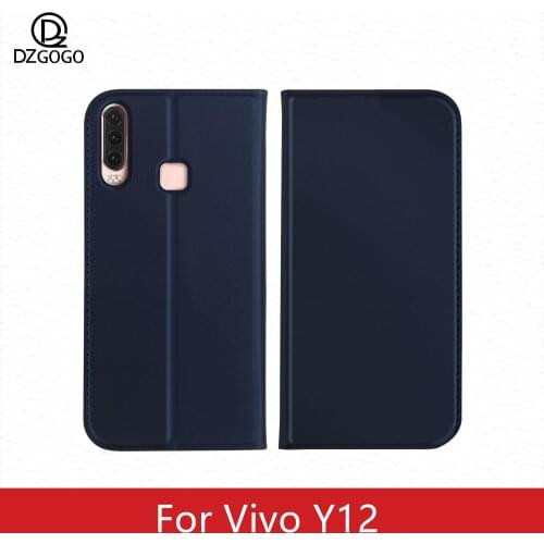 Vivo Y12 Case DZgogo iSkin Series Magnet Leather Flip Book Phone Case For Vivo Y12 1904 Wallet Cover Coque Phone Bag