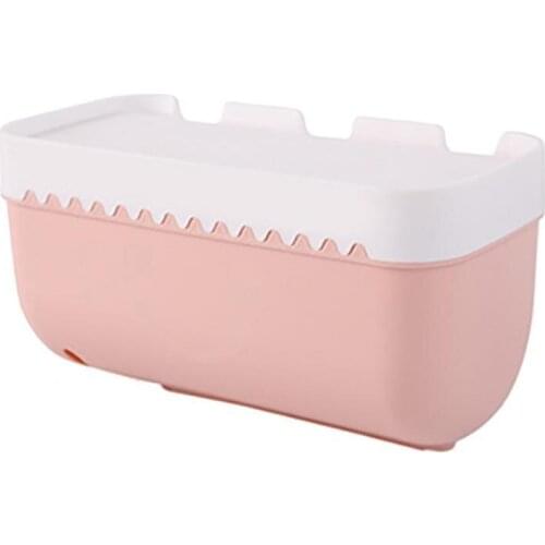 Plastic Wall Mounted Tissue Box Toilet Paper Holder Case Organizer Bathroom Tool