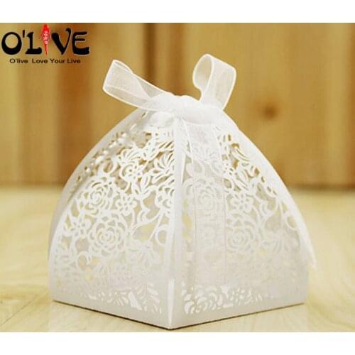 50 Pcs Gift Box Baby Shower Candy Box Paper Packaging Wedding Party Favors Sachets Cardboard Boxes Bonbonniere Goodie Bags