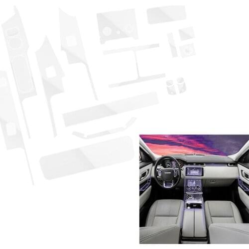 Clear Inside Central Control Protective Decal Cover TPU Fit for Land Rover Range Rover Velar 2017 2018 2019 Left Hand Drive Only