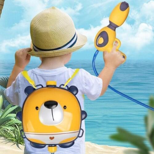 Cartoon Bear Backpack Water Guns For Kids Backpack Water Spray Toy High Pressure Backpack Water Spraying Toy Outdoor Water Toy