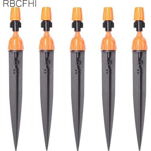 Garden Micro Spray Adjustable 360 Degree Water Flow Irrigation Drippers 2in1 With Stake Drip Watering Emitter Nozzle Sprinklers