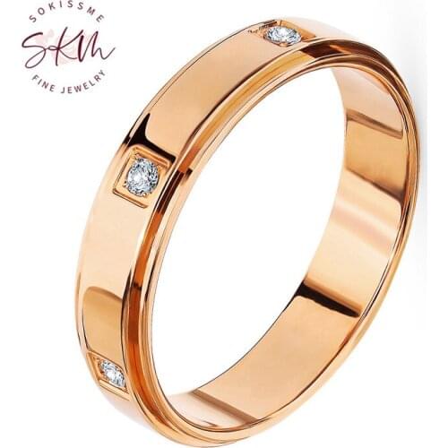 SKM 14k rose gold rings for women moissanite rings wedding rings designer Promise Luxury Fine Jewelry