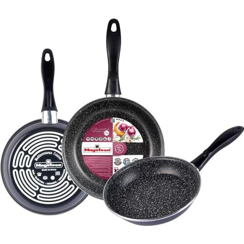 Magefesa K2 vitrified steel Sarten with Bicapa non-stick coating reinforced in sizes 18 ,20 and 24 cm