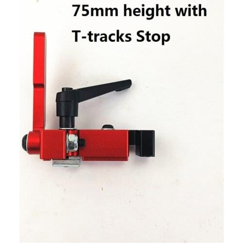 75 Type T Track Stop Woodworking Chute Limiter Aluminium Alloy T-tracks Woodworking Standard Miter Track Stop Woodworking Tool