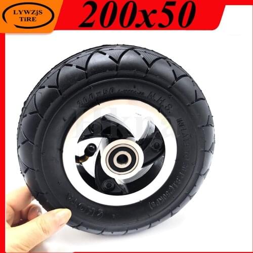 High Quality 200x50 Inflatable Wheel Tyre 8x2 Inch Inner Outer Tire with Hub for Mini Electric Scooter Accessories