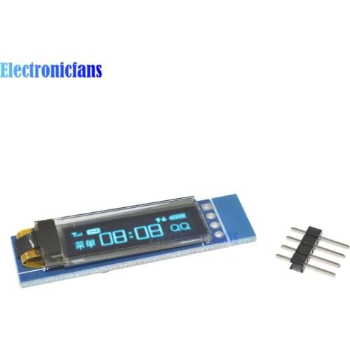 10PCS 0.91 Inch 128x32 IIC I2C Blue OLED LCD Display DIY Module 0.91" SSD1306 Driver IC Module For Arduino PIC DC 3.3V 5V