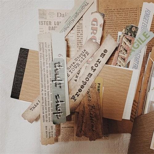 200 PCS Vintage Collection Of Ticket Stubs Material Paper Daily Label DIY Scrapbooking Sticky Note Stickers Stationery Planner
