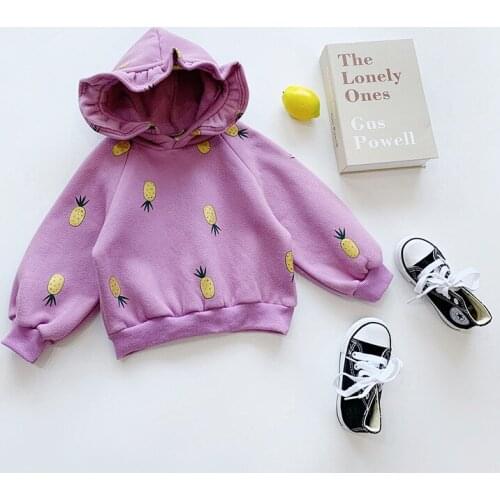 2020 Winter Casual Solid Clothes Cartoon Sweatshirt For Girls High Quality Fashion Sweatshirt For Children