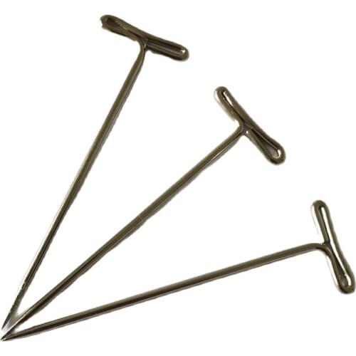 60 pcs/Lot 5.5 cm length T shape needle t pins for wig making